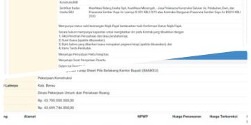 Ada Dugaan Kongkalikong BPN.W-ICI Kaltim Minta APH Lakukan Penyelidikan Terhadap Proyek Pembangunan Turap Sheet Pile Belakang Kantor Bupati