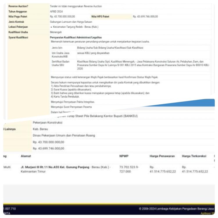 Ada Dugaan Kongkalikong BPN.W-ICI Kaltim Minta APH Lakukan Penyelidikan Terhadap Proyek Pembangunan Turap Sheet Pile Belakang Kantor Bupati