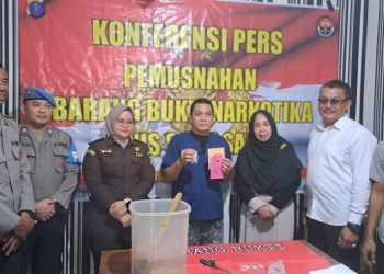 Polres Paser Gelar Pemusnahan Barang Bukti Narkotika Jenis Sabu