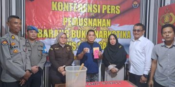 Polres Paser Gelar Pemusnahan Barang Bukti Narkotika Jenis Sabu