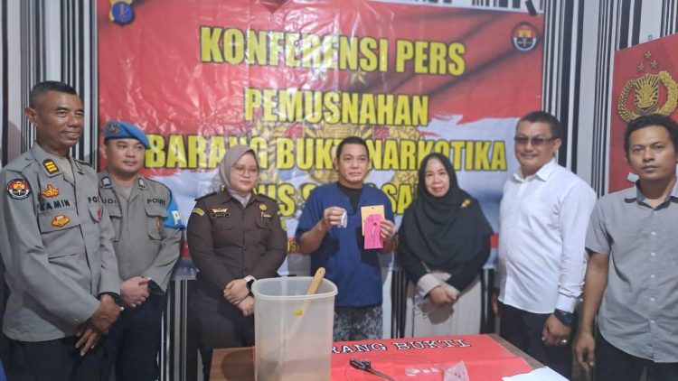 Polres Paser Gelar Pemusnahan Barang Bukti Narkotika Jenis Sabu