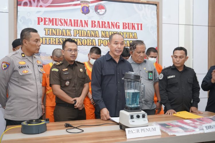 Polda Kaltim Musnahkan Barang Bukti 99,39 Gram Narkoba Jenis Sabu