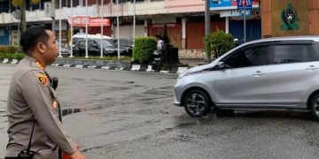 Polresta Balikpapan Melaksanakan Pengamanan Pengaturan Arus Lalulintas di Kota Balikpapan