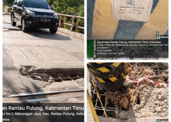 Jembatan Di Jalan Poros Kutim Terancam Roboh, Lantainya Sudah Jebol, Warga Minta Pemerintah Provinsi Kaltim, agar Jembatan Segera di Perbaiki..!!! 