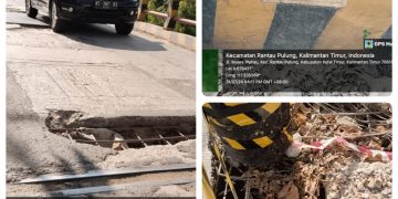 Jembatan Di Jalan Poros Kutim Terancam Roboh, Lantainya Sudah Jebol, Warga Minta Pemerintah Provinsi Kaltim, agar Jembatan Segera di Perbaiki..!!! 