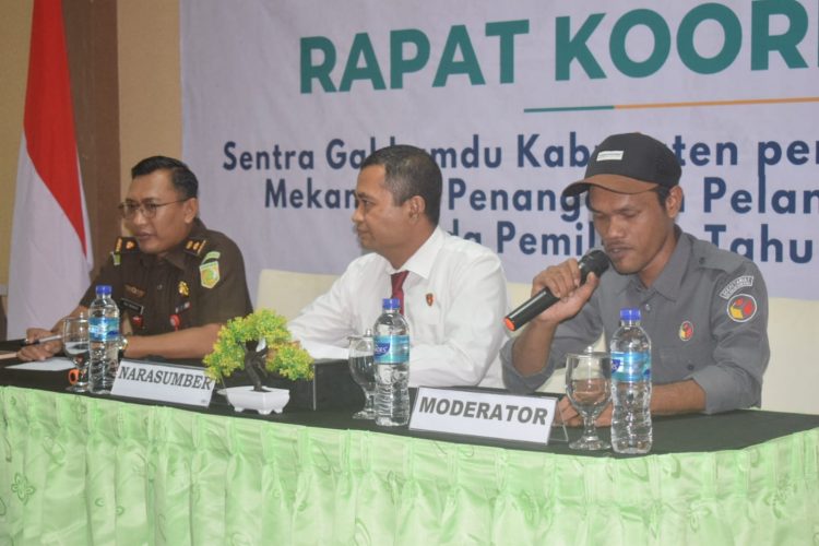 Rapat Koordinasi Sentra Gakkumdu Penanganan Pelanggaran Pidana Pada Pilkada 2024