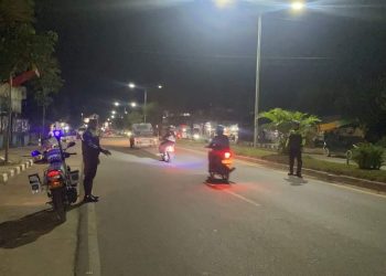Patroli Malam Personel Piket Unit Turjawali Sat Lantas Polres Berau
