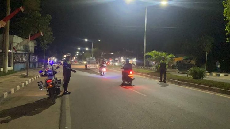 Patroli Malam Personel Piket Unit Turjawali Sat Lantas Polres Berau