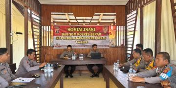 Bag SDM Polres Berau Gelar Sosialisasi di Polsek Kelay