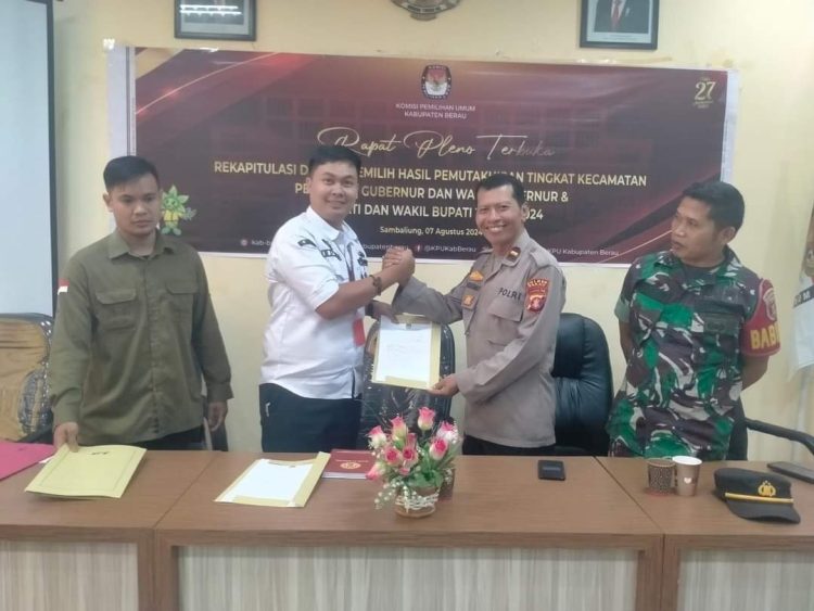 Wakapolsek Sambaliung Hadiri Rapat Pleno Terbuka Rekapitulasi Daftar Pemilih Pilkada 2024