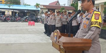 Waka Polresta Balikpapan Pimpin Apel Pengamanan Kedatangan Para Gubernur dan Walikota Se Indonesia