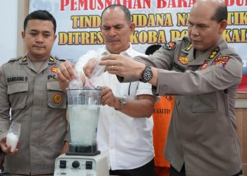 Selamatkan Generasi Muda, Ditresnarkoba Polda Kaltim Musnahkan Sabu dan Ekstasi