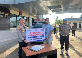 Polres Berau Terima CSR Ambulans dari Bank BRI untuk Tingkatkan Layanan Kesehatan