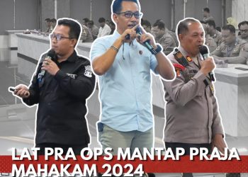 Polresta Samarinda Gelar Latpraops Jelang Pilkada Serentak