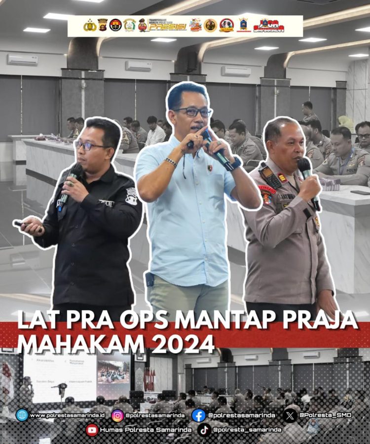 Polresta Samarinda Gelar Latpraops Jelang Pilkada Serentak