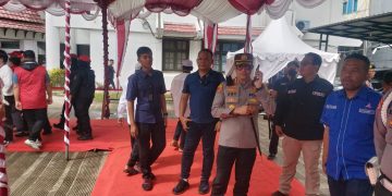 Polda Kaltim Laksanakan Pengamanan Pendaftaran Paslon Cagub dan Cawagub di KPU Kaltim