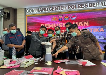 Polres Berau Musnahkan BB Narkotika dari 25 Tersangka
