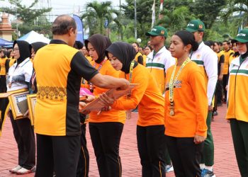 Peringatan Hari Jadi Polwan ke-76 di Polda Kaltim Ditandai dengan Olahraga Bersama