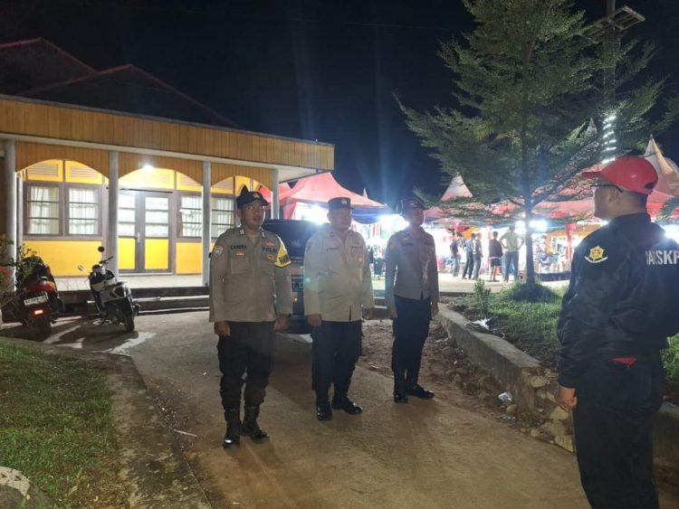 Polsek Gunung Tabur Amankan Kegiatan Pasar Malam UMKM di Museum Keraton Batiwakkal