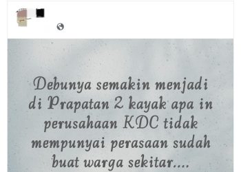 Warga Keluhkan Debu Yang Masuk Kepemukiman Yang Berasal Dari PT.KDC