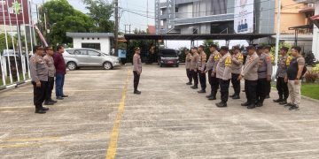 Personil Ops Mantap Praja Mahakam 2024 Gelar Apel Pengamanan Tahapan Pendaftaran