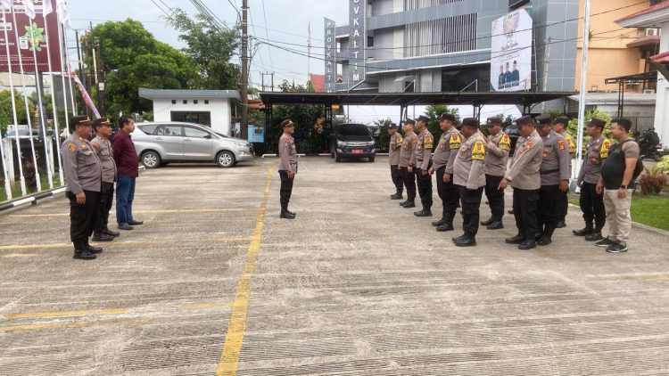 Personil Ops Mantap Praja Mahakam 2024 Gelar Apel Pengamanan Tahapan Pendaftaran