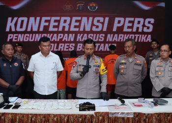 Kapolres Bontang Laksanakan Press Release Pengungkapan Kasus Penyalahgunaan Narkotika Selama 2 Pekan