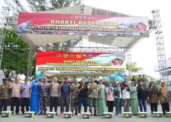 Wujud Nyata Sinergi TNI-Polri untuk Masyarakat, Wakapolda Kaltim Hadiri Baktikes di Kodam VI/MLW