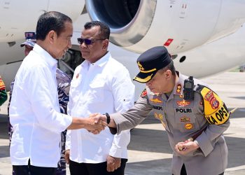 Kapolres Berau Sambutan Kunjungan Perdana Presiden Jokowi di Bumi Batiwakkal