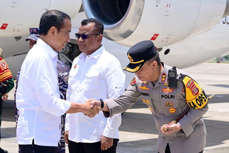 Kapolres Berau Sambutan Kunjungan Perdana Presiden Jokowi di Bumi Batiwakkal