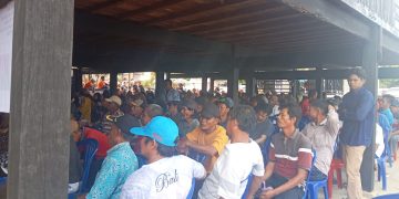 Kampaye Calon Wakil Bupati Berau Agus Wahyudi di Kampung Eka Sapta Dihadiri Ratusan Warga Setempat