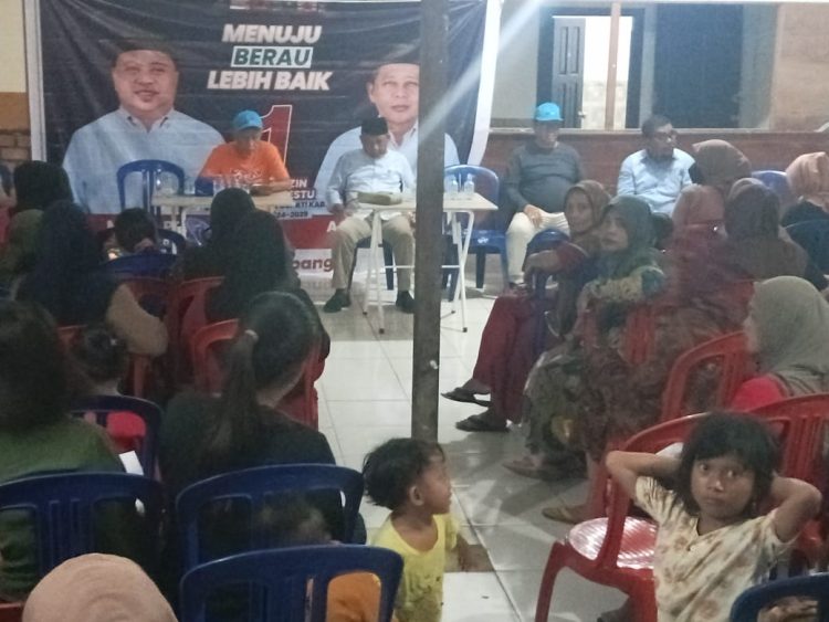 Melakukan Kampanye di 2 Tempat Berbeda di Kampung Eka Sapta dan Talisayan Berau MP-AW, No Urut 1 Sukses.
