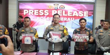 Polres Berau Tangkap Dua Tersangka Narkoba, Amankan 2.590 Gram Sabu