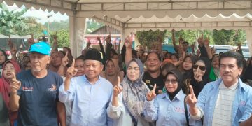 Kampanye AW di Lamin, Dorong Pemekaran Kampung, Janji akan Bangun Sekolah dan Sarana Air Bersih