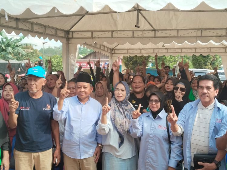 Kampanye AW di Lamin, Dorong Pemekaran Kampung, Janji akan Bangun Sekolah dan Sarana Air Bersih