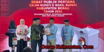Debat Calon Bupati dan Wakil Bupati Berau  MP-AW Soroti Anggaran Pendidikan yang Belum Mencapai 20 Persen