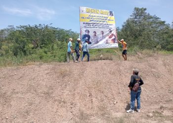 Pemberitahuan, Poktan Usaha Bersama Pasang Baliho Tutup Jalur Hauling PT. Berau Coal 