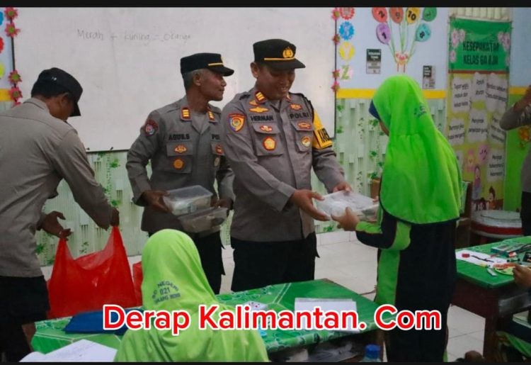 Polres Berau Berbagi Makanan Bergizi di SD Negeri 021 Tanjung Redeb