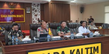 Dipimpin Kapolri, Kapolda Kaltim Hadiri Vicon Pengamanan Pemungutan dan Penghitungan Suara Pilkada Serentak 2024