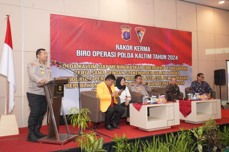 Polda Kaltim Gelar Rakor Kerma 2024, Tingkatkan Sinergitas untuk Dukung Indonesia Emas 2045