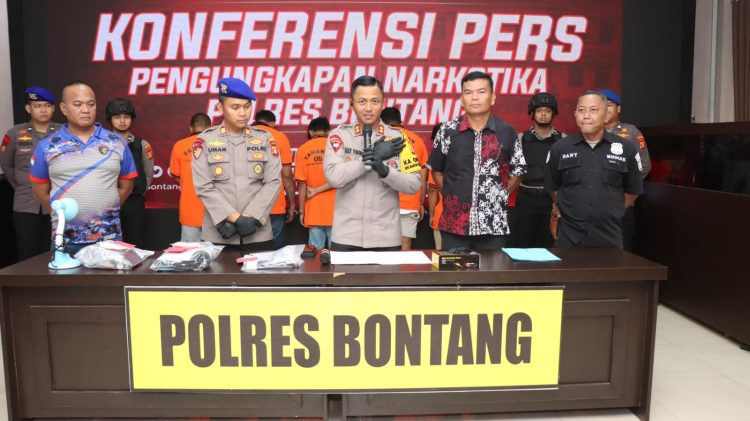 Gelar Presss Release di Awal Tahun, Polres Bontang Paparkan Pengungkapan Kasus Narkotika Jenis Sabu