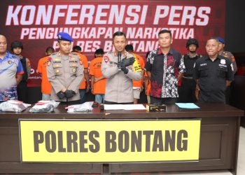 Gelar Presss Release di Awal Tahun, Polres Bontang Paparkan Pengungkapan Kasus Narkotika Jenis Sabu