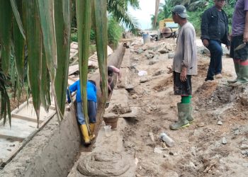Proyek Drainase di Wahau Belum Rampung Meski Tahun Berganti