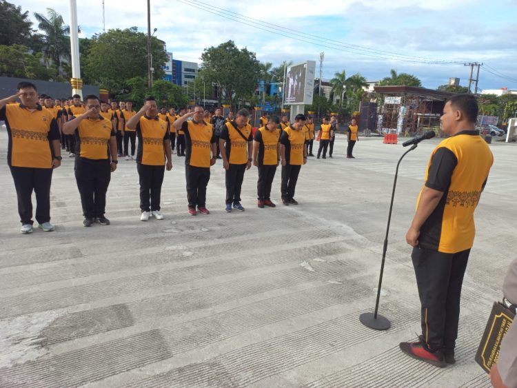 Jaga Kebugaran Fisik Personel Polresta Balikpapan, Gelar Olahraga Bersama