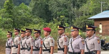 Mutasi Jabatan, Polres Mahulu Gelar Upacara Sertijab Sejumlah Pejabat Utama Polres