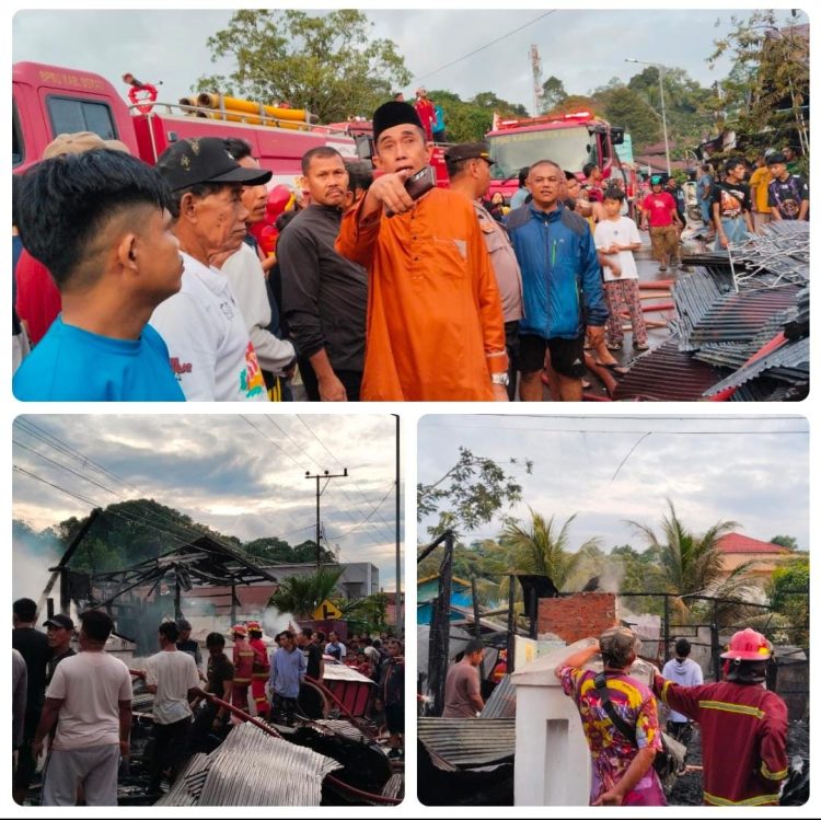 Kebakaran Hebat di Teluk Bayur: Tiga Rumah Ludes, Seorang Anak Alami Luka Bakar Serius