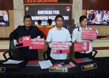 Polresta Balikpapan Gelar Konferensi Pers, Ungkap Kasus Narkoba Jenis Sabu