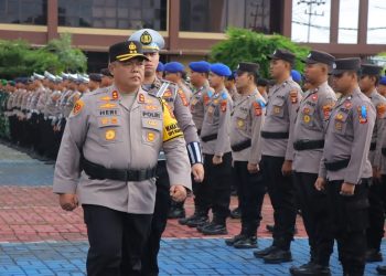 Dilaksanakan Serentak Hari Ini, Wakapolresta Samarinda Pimpin Apel Gelar Ops.Keselamatan Mahakam 2025