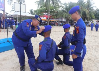 Dir Polairud Polda Kaltim Pimpin Upacara Penutupan Pembaretan