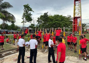 Jaga Kebugaran Secara Berkala, Batalyon A Sat Brimob Polda Kaltim Gelar Tes Kesamaptaan Jasmani Tahap I Tahun 2025